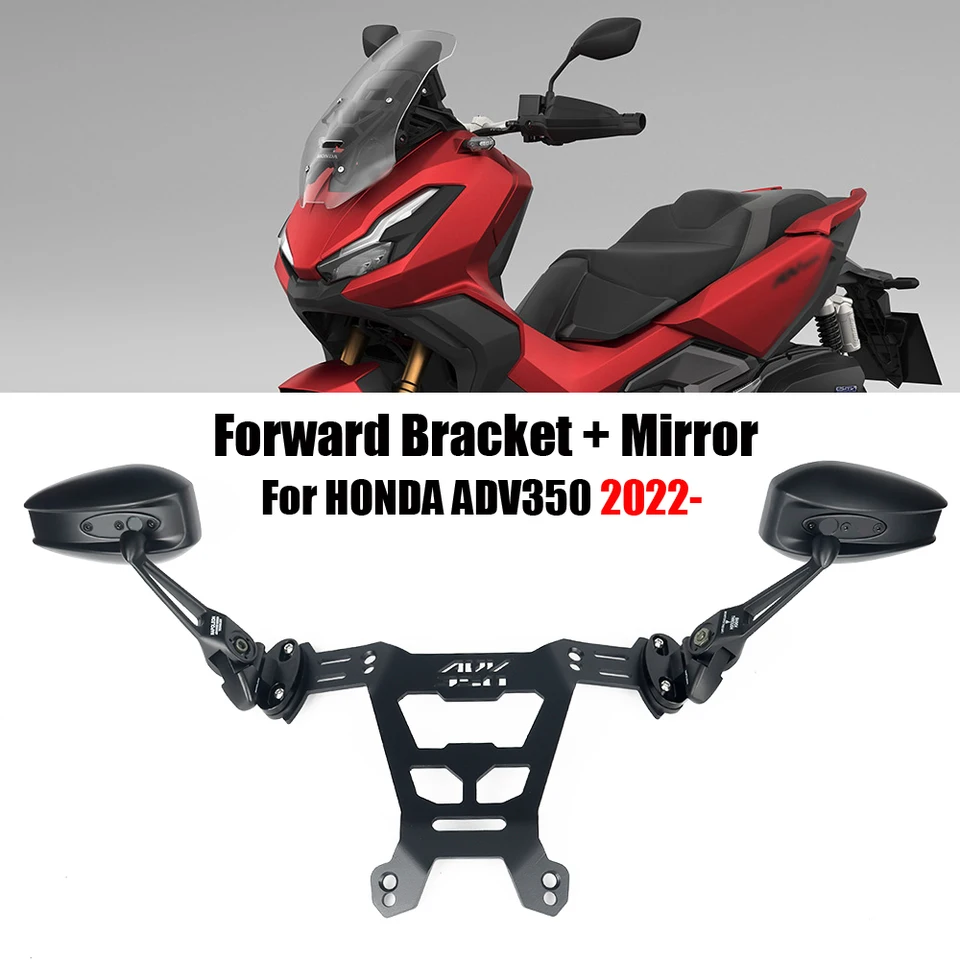 Motocykel pre Honda Adv350 Adv 350 2022 2023 Bočné zrkadlá Držiak na spätné zrkadlá Zrkadlá