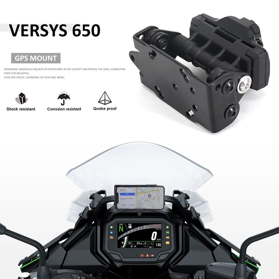 Motocykel pre Kawasaki versys650 navigáciu telefónu Držiteľ USB nabíjačku USB Ø 13/16 mm versys650 versys 650 2022 2023