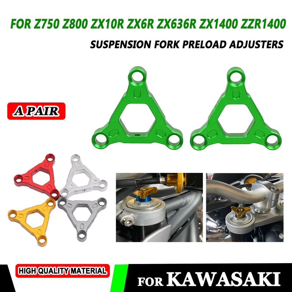 Motocykel predné zavesenie vidlice predpreload pre liptiteľov pre kawasaki Z750 Z800 ZX-10R ZX6R ZX6RR ZX14R ZX636R ZX1400 ZZR1400