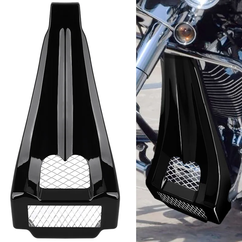 Motocykel predný dolný chladič pokrytie brady Sapoler Spoiler Black for Harley Touring FLH Electric Road Street Glide 1997-2013