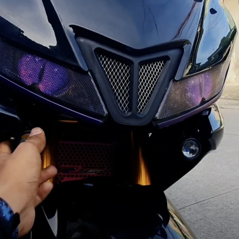Motocykel predný svetlomet svetlometový svetlomet mriežky Cover Cover Chránil modifikáciu pre R15 V3 2018-2020 40GF
