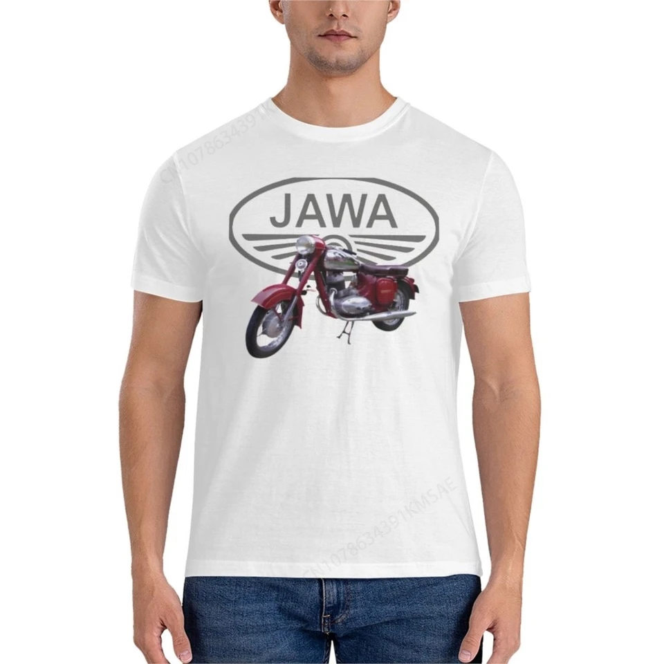 Motocykel pánsky tričko Jawa Moto Creative Tees s krátkym rukávom Crewneck Tričko bavlny