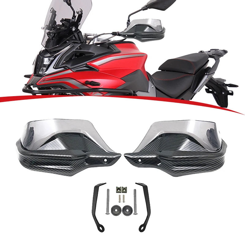 Motocykel ručný strážca pre Loncin VoGE 650 500 DS 500R 650DS 500DS Hand strážky stráže riadidlá Černé sklo
