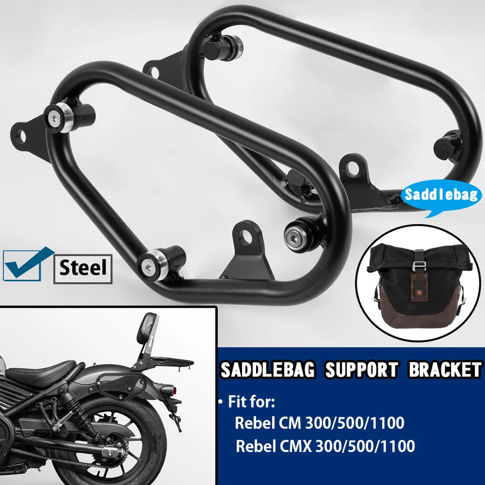 Motocykel Saddlebag Support Držiak na bočné držiak na držiak vrecka Honda Rebel CMX500 CMX300 CMX1100 BAGS