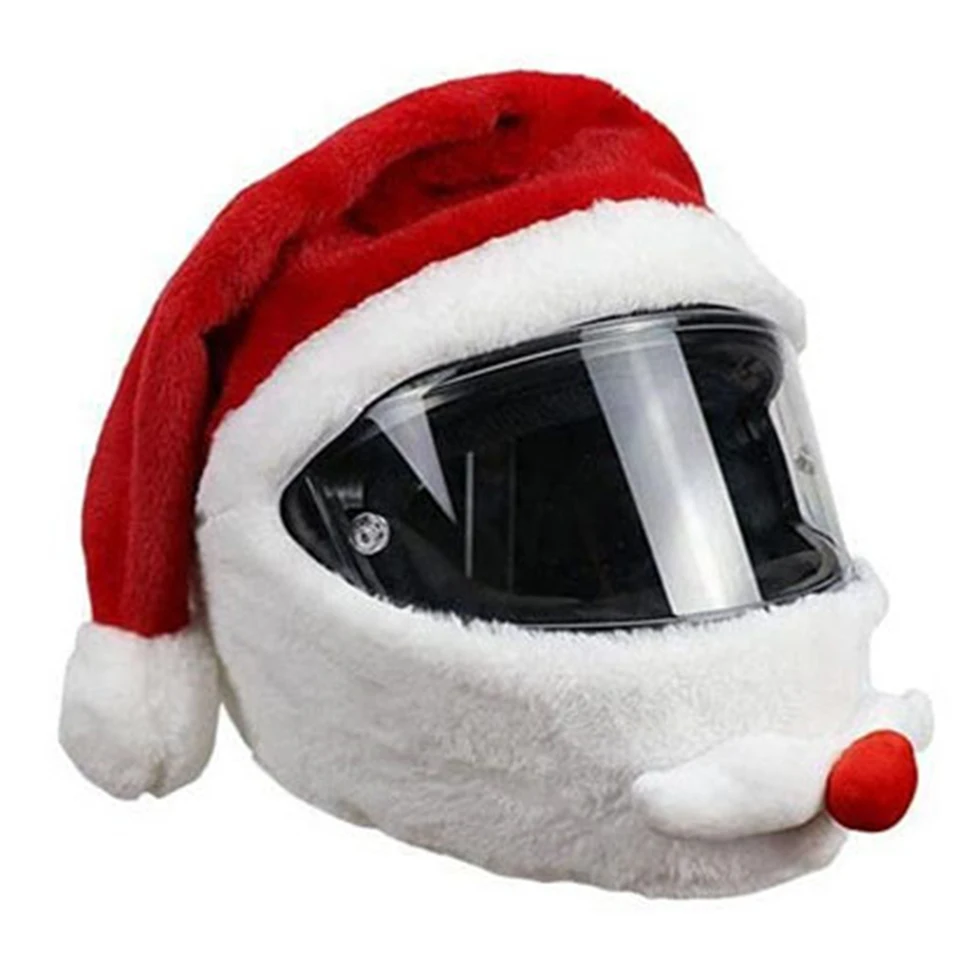 Motocykel Santa Claus Funny Cover Elastic Santa Claus vianočný klobúk Santa Claus prilba pokrýva motocyklové doplnky