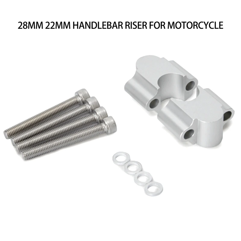 Motocykel strieborný riadidla Riser Rubel Clamp Clam Universal pre BMW-R1200GS Yamaha MT07 MT09