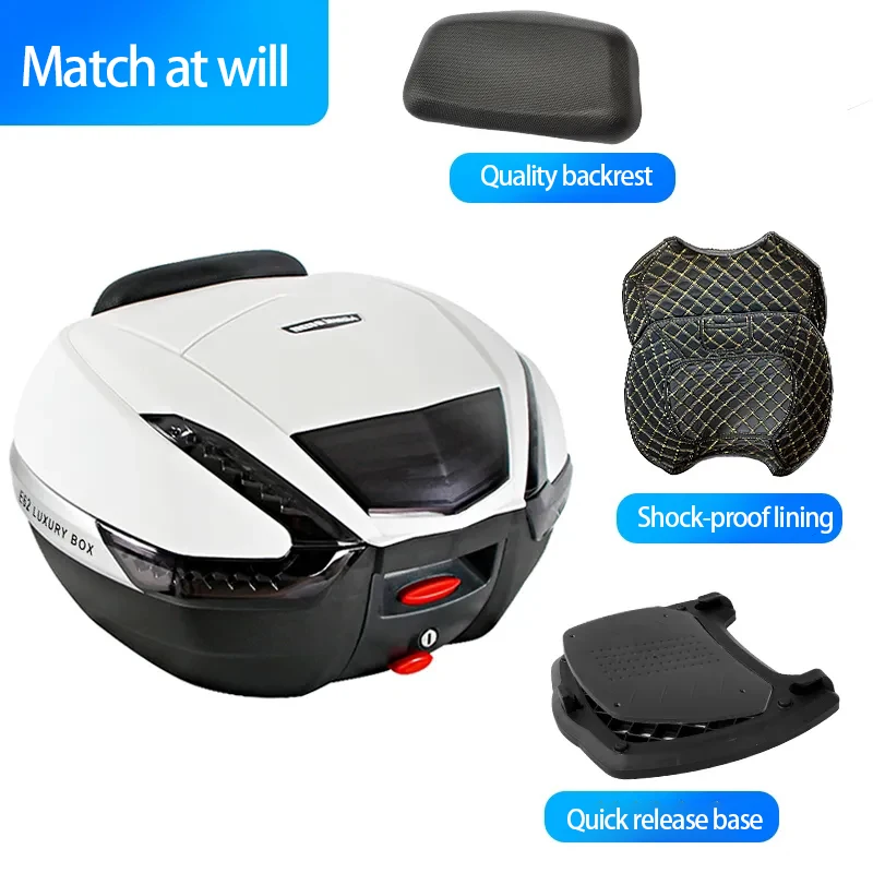 Motocykel Tailbox E62 E68 Tailbox Motocykel Elektrický skúter Storage Box Pánsky zhrubnutý zadný kmeň