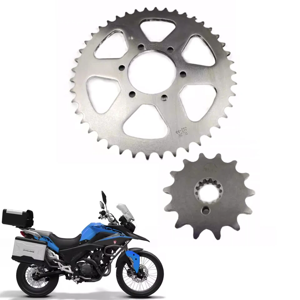 Motocykel tichý odolný predný zadný zadný zadný 14 zubov 44 zubov reťazový reťazový reťazový disk pre Zongshen ZS250Gy-3 RX3