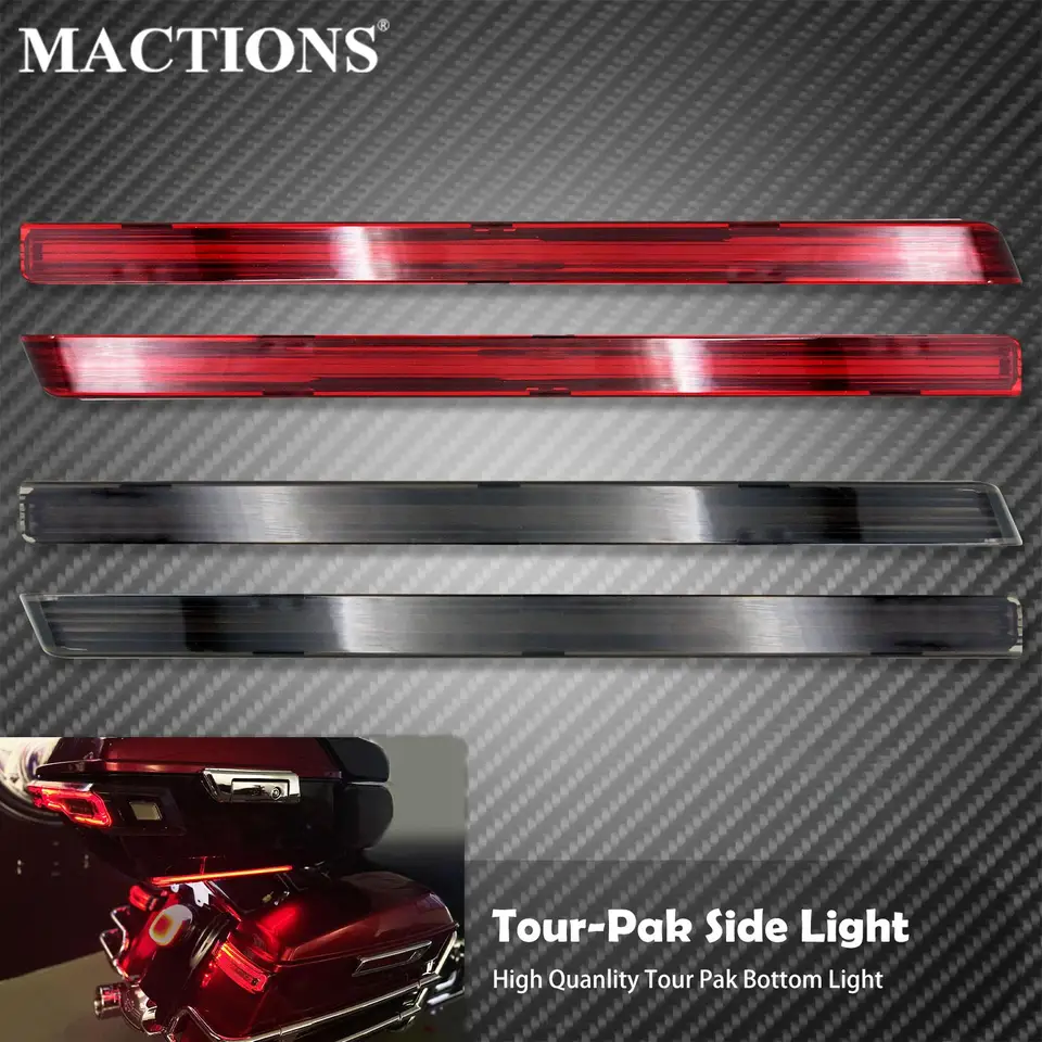 Motocykel Tour Pak Pack Accent Side Panel LED LEG LIGHT LIGHTS pre Harley Touring Electra Street Road Glide Road King 06-Up