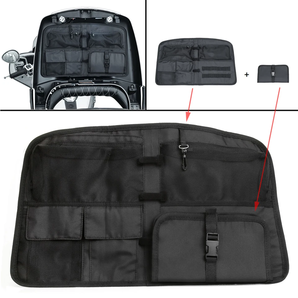Motocykel Tour Pak Pack Organizátor BAG TAPE VIT FILD FOR pre indický náčelník Roadmaster Dark Horse Elite 2015-2021