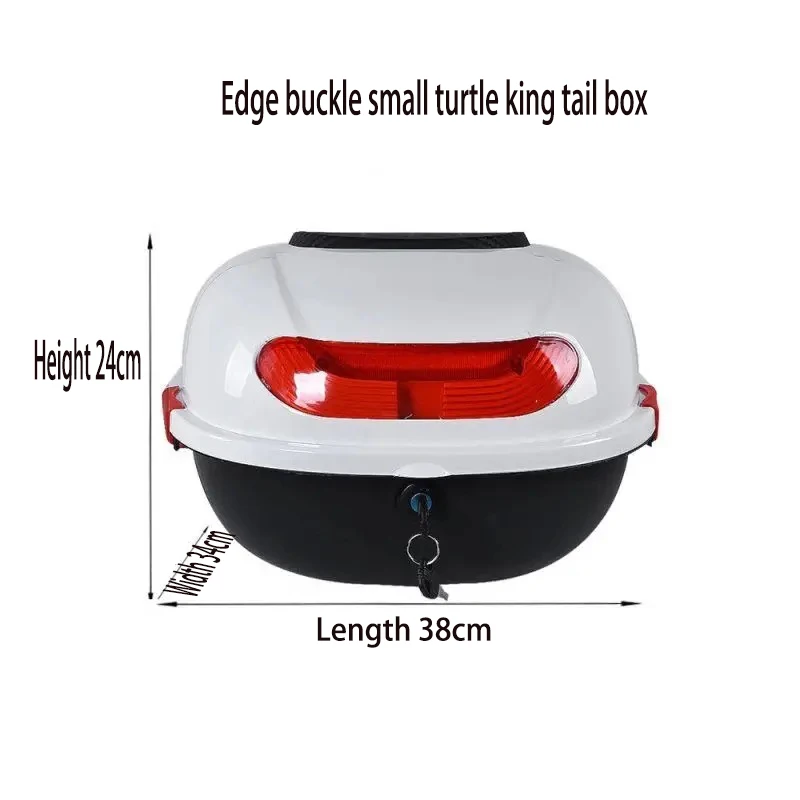 Motocykel Tray Tail Box Zväčšia kapacita bezpečnostný skúter kufre batožiny vrchný zámok úložný priestor prepravné puzdro kufra chvost