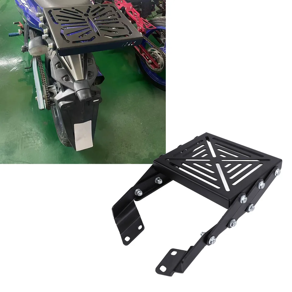 Motocykel Trunk Mount Carbon Ocel Cont Kast Storage Secure Support Tour Balenie Montážny batožinový stojan pre Yamaha Y15 LC135 FIV8
