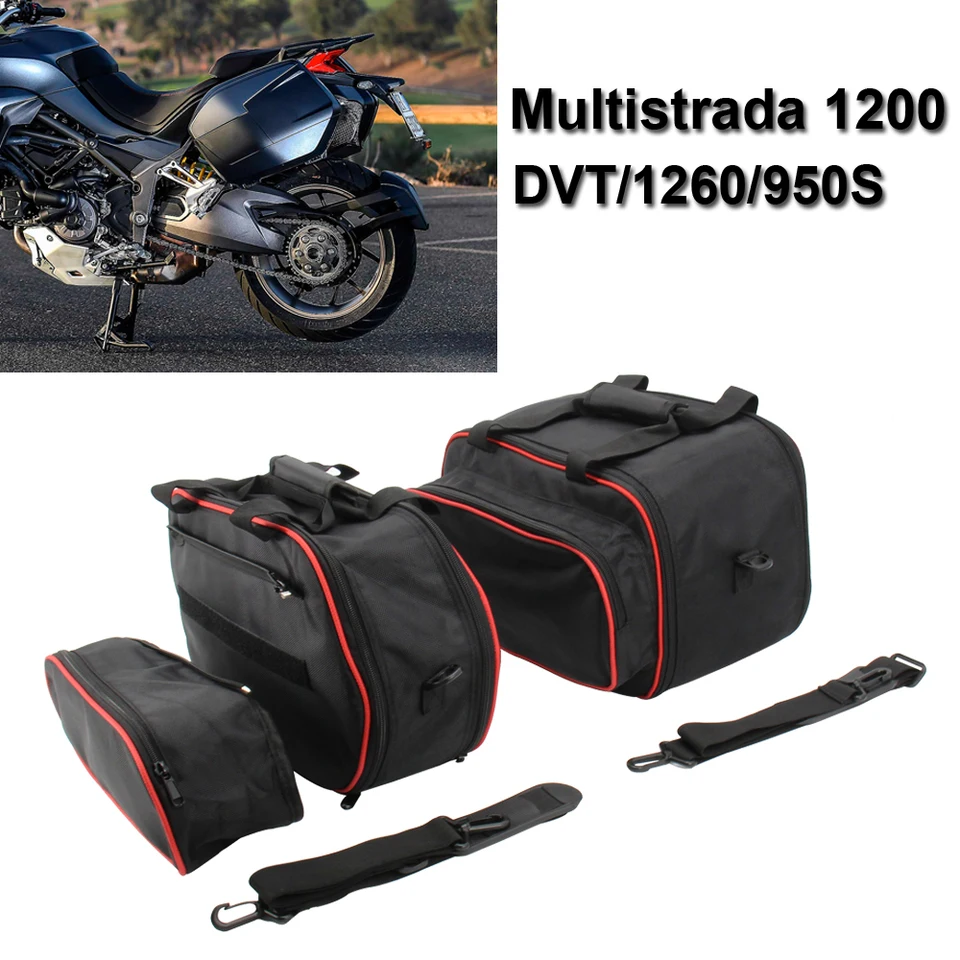 Motocykel Vnútorná taška Pushing pre Ducati Multistrada 1200 z roku 2015 1260/950 s od roku 2017 Storage Bag Batožina bočná boxová taška