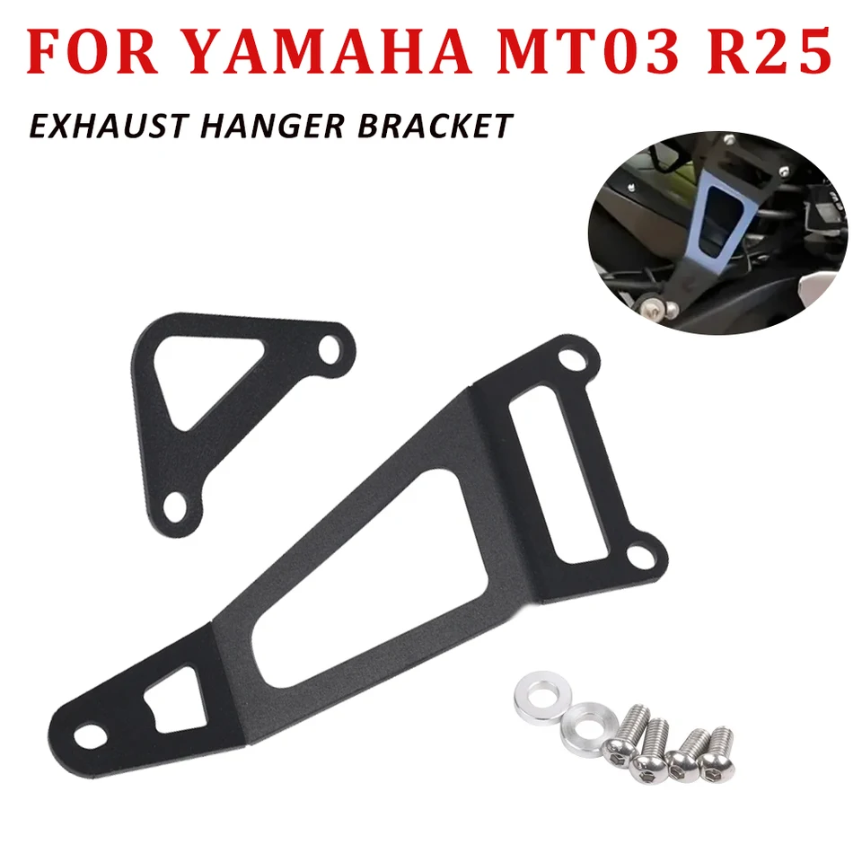 Motocykel výfukového výfuku Tuffler Pipe Hanger Držiak držiaka pre držiak pre Yamaha MT-03 MT03 MT-25 MT25 YZF R3 YZF R25 2015-2023