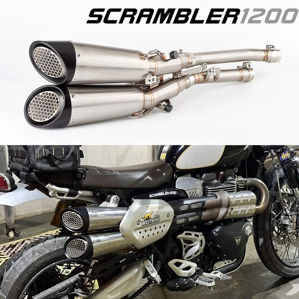 Motocykel Výfukový kompletný systém pre Triumph Scrambler 1200 XE XC 2019-2024 Scrambler 1200 Scrambler Tuffler