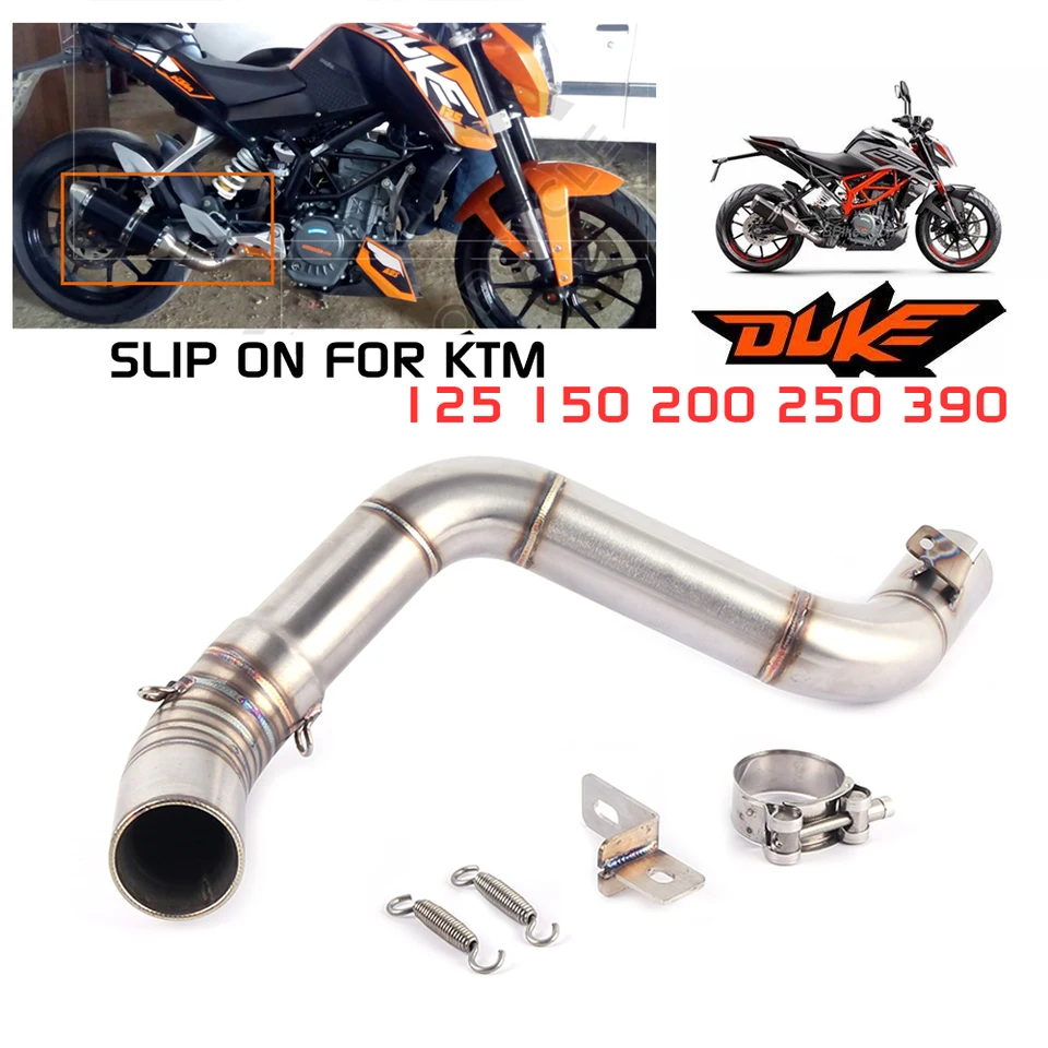 Motocykel Výfukový kompletný systém stredné potrubie Tufnler pre KTM Duke125 Duke200 Duke390 Duke250 Duke 125 150 200 390 2012-2017