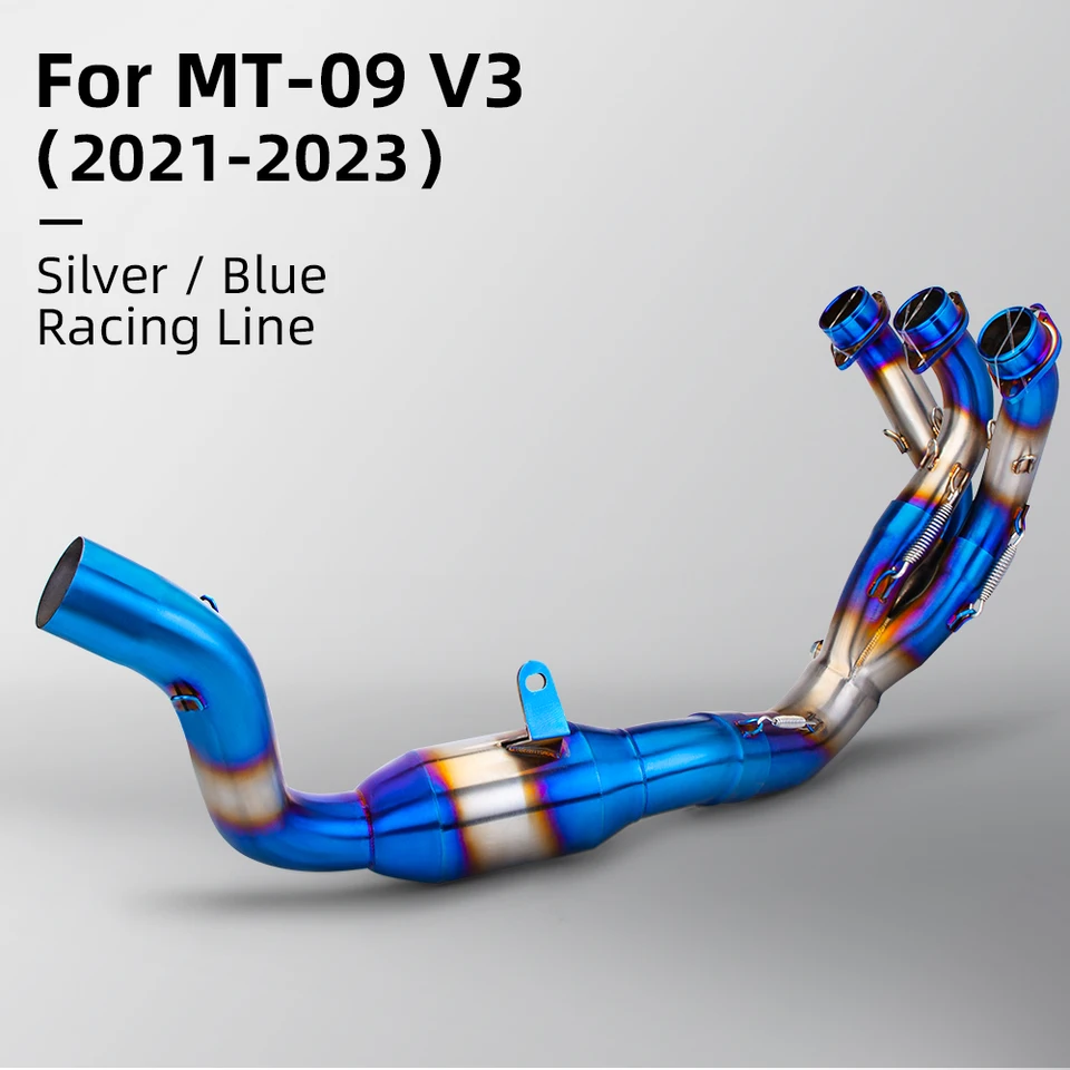 Motocykel Výfukový únik Úplné systémy predné linkové potrubie Pripojte 51 mm tlmič tlmiča na Yamaha MT-09 MT09 FZ-09 2021 2022 2023