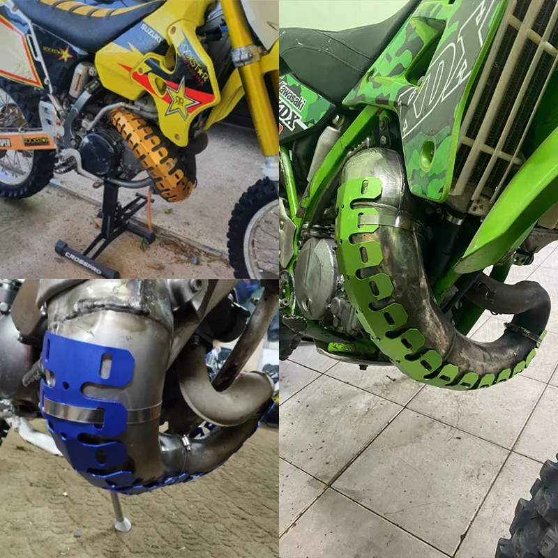 Motocykel výfukový štít Tuhlové rúrky Ochranné chránič krytu tepelného štítu pre Yamaha YZ125 YZ250 YZ426F YZ450F pre Honda CRF 450X/250LX