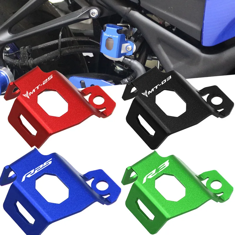 Motocykel Zadné brzdové čerpadlo Kvapalina Kvapalina Reservár Olejový kryt krytu olejového krytu pre Yamaha MT03 MT25 MT-03 MT-25 YZF R3 R25 Príslušenstvo YZF-R3