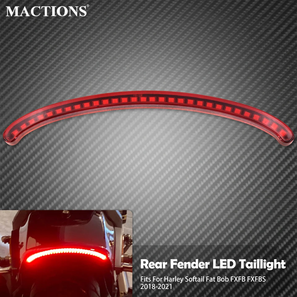Motocykel zadný blatník LED TEILLIGHT TOILLIGHT SIGNAL BRZDE SVETLO pre Harley Softail FAT BOB FXFB 107 FXFBS 114 2018-2023 24