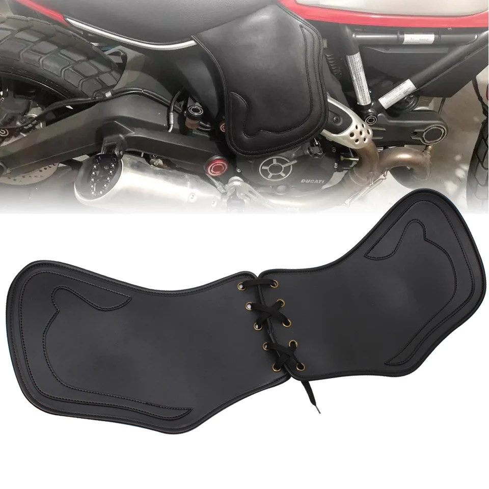 Motocykel Čierna koža tepelné sedlové deflektory štítu pre Harley Touring Street Road Glide Dyna Fatboy Softail Sportster XL 883