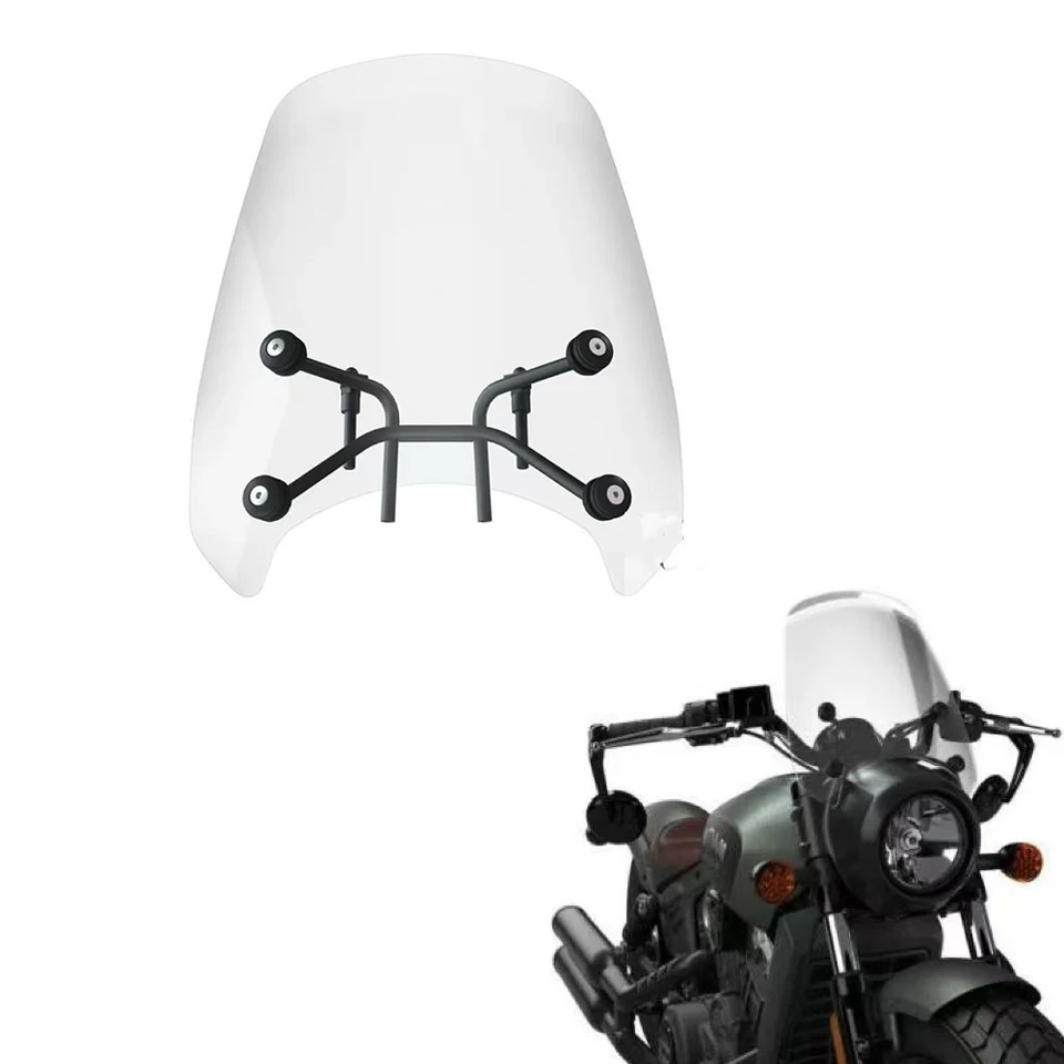 Motocykel číry PC Černé sklo deflektor čelného skla pre Indian Scout Bobber 10inch 13 palcov