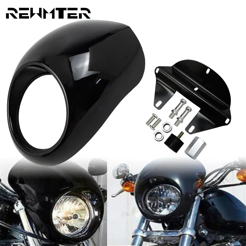 Motocykelový kapotážový pokrytie ABS ABS HEAT-STAMP FORK MOUNT Mount pre Harley Sportster XL 1200 883 Iron Dyna FX/XL 73-UP FXD