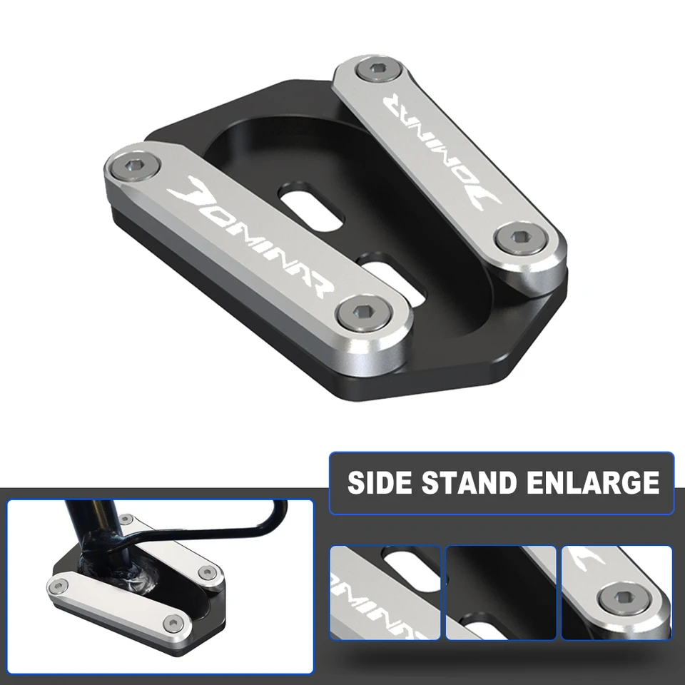 Motocykelový kickstand bočný stojan Zväčšenie podložiek Plate pre Bajaj Dominar 250 400 Dominar250 Dominar400 2021 2022 2023 2024 Po celý rok