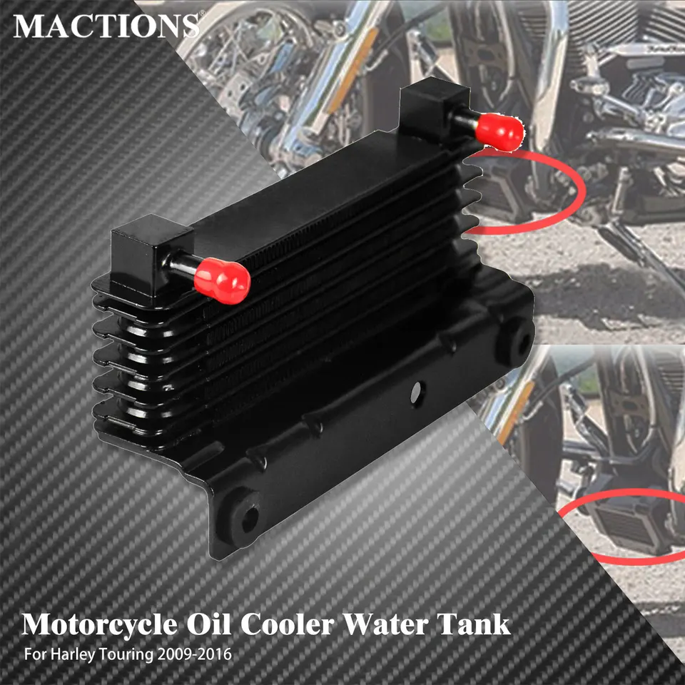 Motocykelový olej chladiča chladiča vodnej nádrže Adaptér pre Harley Touring Road King King Fllhr Street Electra Glide FlHtk FlHrx 09-16