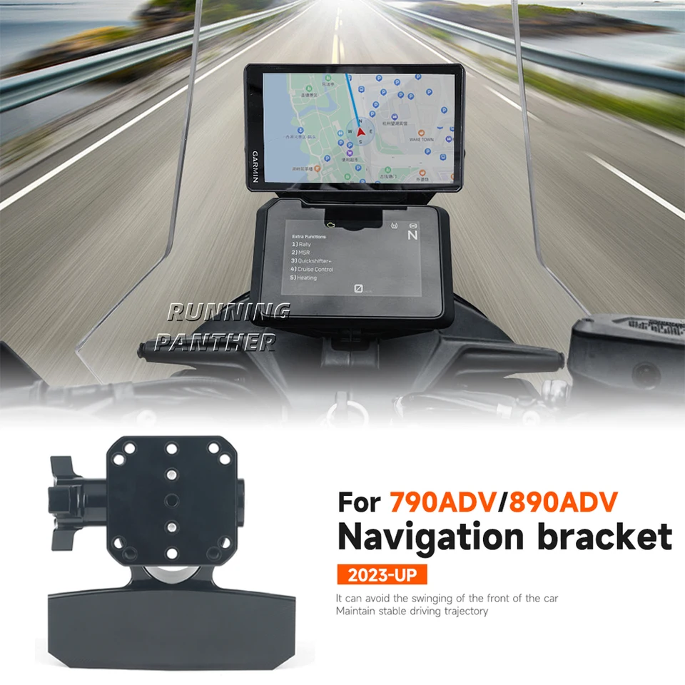 Motocykelový rekordér GPS navigáciu na navigáciu držiaka na držiak na držiak na držiak pre 790ADV 890ADV 790 890 ADV Adventure 2023 2024-AP