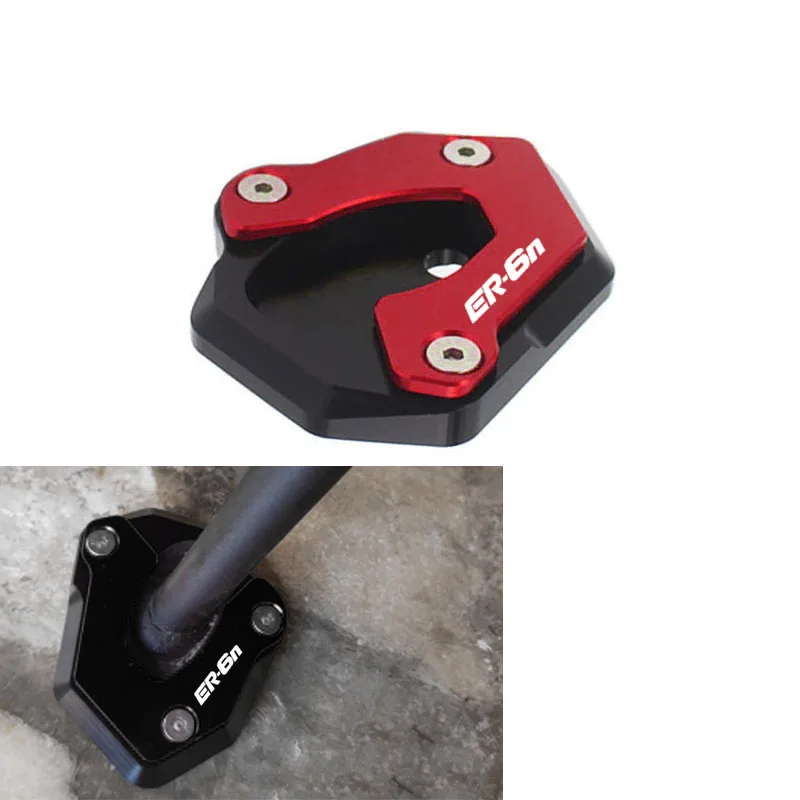 Motocykelový stojan na nohy Zväčšenie rozšírenia kickstand tanier pre kawasaki er-6n 2012 2013 2014 2015 2016 2016 2017