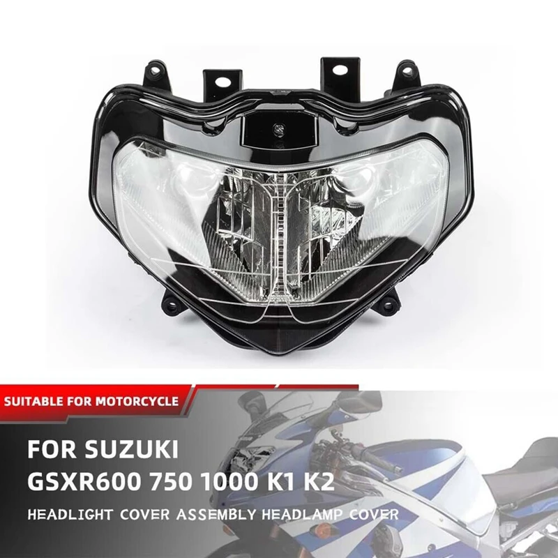 Motocykelový svetlo svetlo svetla Zostava svetla Lamp pre Suzuki GSXR 600 750 1000 2001-2003 Výmena dielov príslušenstvo
