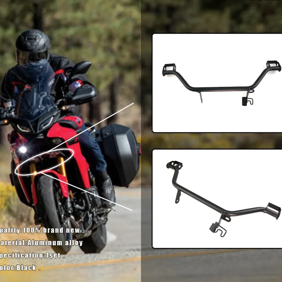 Motocykelový svetlometový držiak Spotlight Spotlight predlžovacia držiak pre rámec pre Yamaha Tracer 9GT 2021 2022 2023 2024 Predná žiarovka