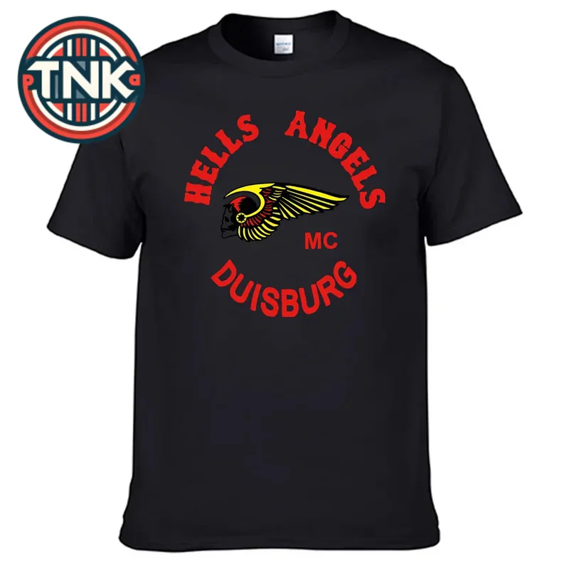 Motocykle klub Hells Angels Duisburg Tričko 100% bavlnené muži košeľa N012