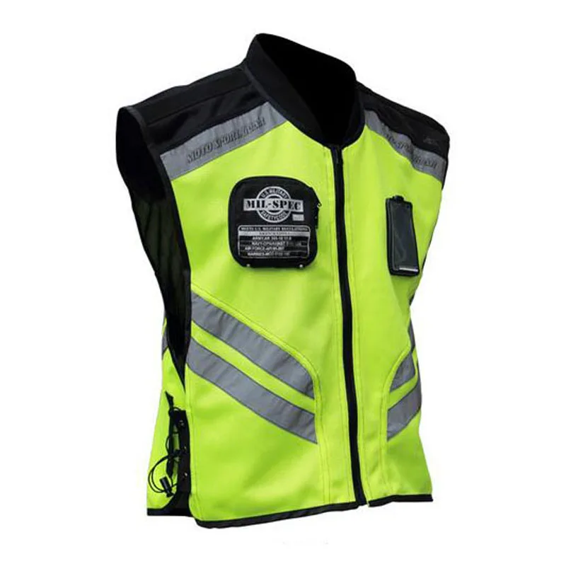Motocyklová jazda reflexná vesta jednotka fluorescenčná bezpečnostná bunda