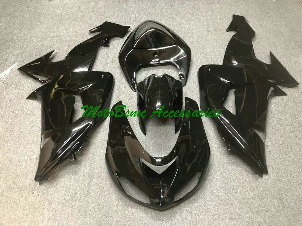 Motocyklová kapotáž pre kawasaki ninja ZX-10R 2006 2007 ZX 10R ZX10R 06 07 ZX-10R Všetky lesklé čierne karosériu