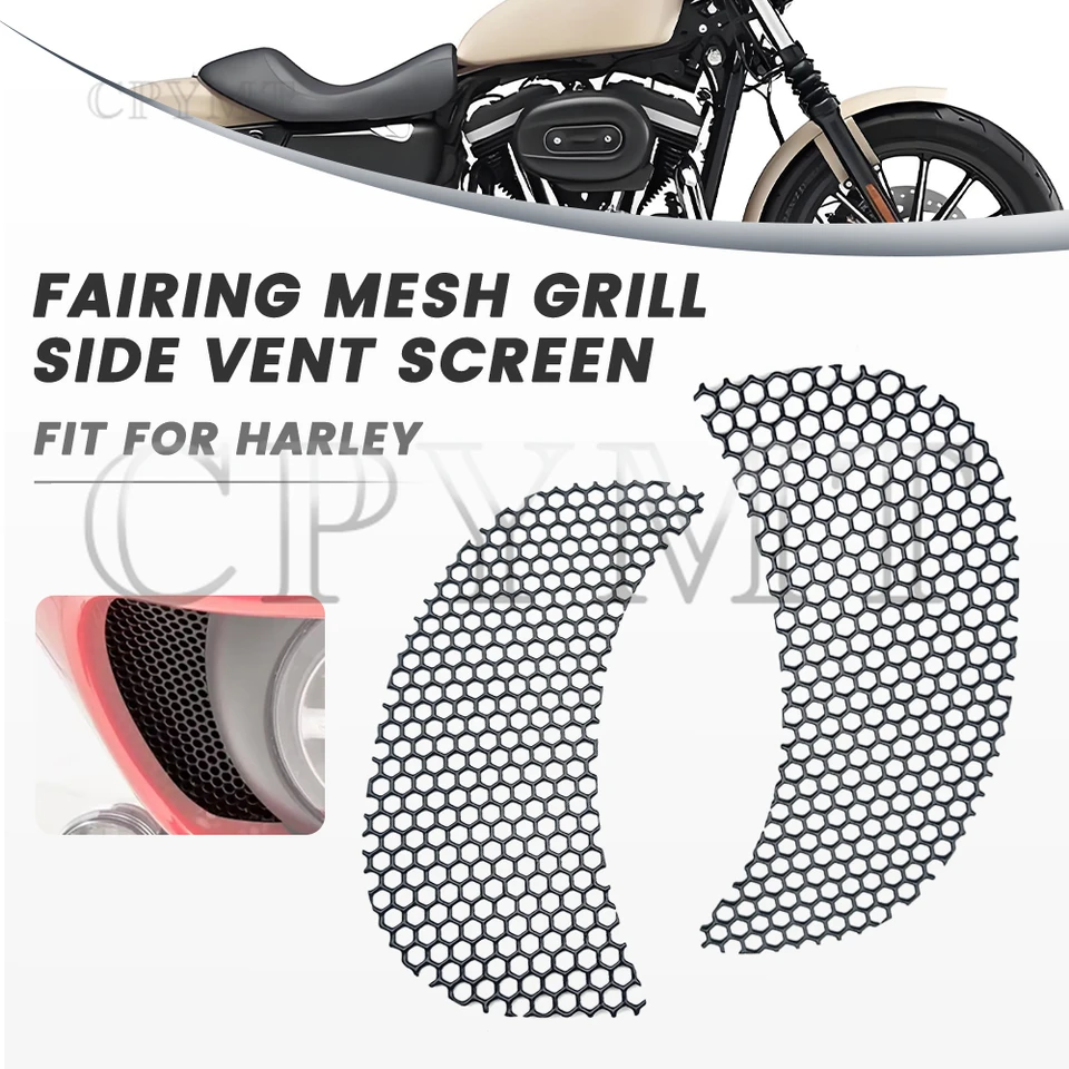 Motocyklová kapotáž sieť Grill Side Screen Fit Fit for Harley Road Glide Fltrx Špeciálne fltrxs kĺzanie ultra fltru fltruse 15-up 15-up