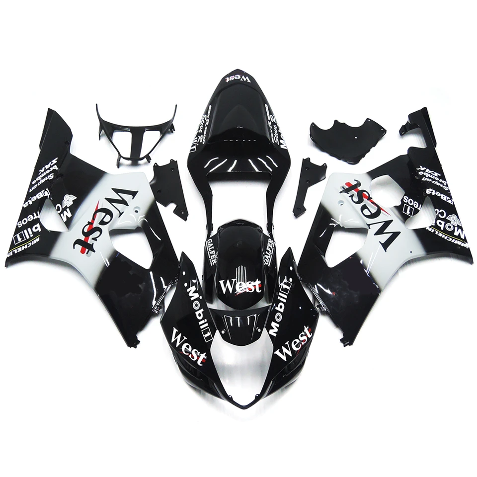 Motocyklová kapotážna súprava ABS Plastické vstrekovanie pre GSX-R1000 GSXR1000 GSXR 1000 2003 2004 K3 K4 BodyKits Celá karoséria