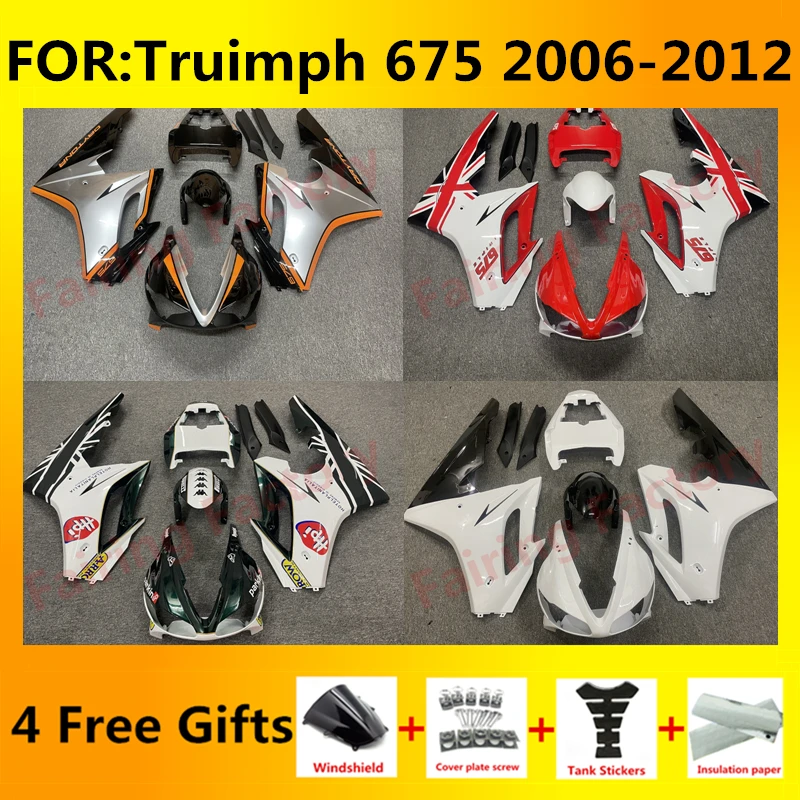 Motocyklová kapotážová súprava súprava tela Fit Plastic pre Triumph Daytona 675 2009 2010 2012 2012 Príslušenstvo Plné kapotáž Bodywork Zxmt