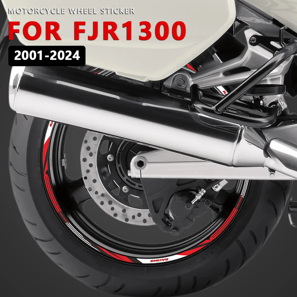 Motocyklová nálepka na nálepku vodotesný okraj okrajový nálepka 17-palcová pásová páska pre Yamaha FJR 1300 FJR1300 Príslušenstvo 2001-2024 2023 2022