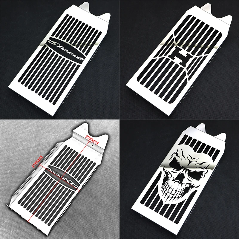 Motocyklová oceľová lebka Radiator Grill Cover Chránič pre Honda Shadow VT600 VLX600 VLX400 Steed 600 400 1988 - 2007