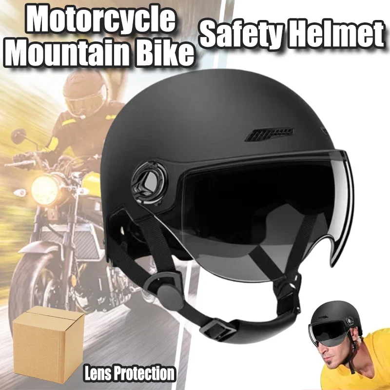 Motocyklová prilba bezpečná a pohodlná ľahká bezpečnostná prilba pre dospelých s Goggles pre motocykel Elektrické vozidlo Mountain Bike