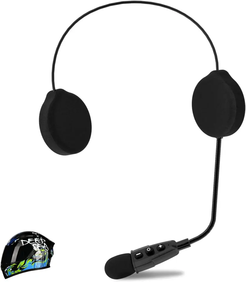 Motocyklová prilba Bluetooth Headset Head Integrovaná stereofónny vozík Riding Handsfree Call Fearfones Can pripojiť 2 mobilné telefóny