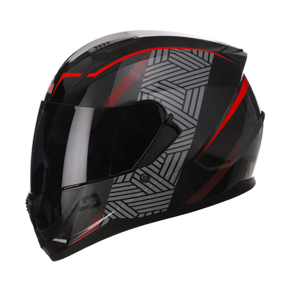 Motocyklová prilba na celej tvári Dvojitý štít Odnímateľný umývateľný vnútorný podšívka Racing Moto prilba Dot ECE schválené kapacity Casco Kask