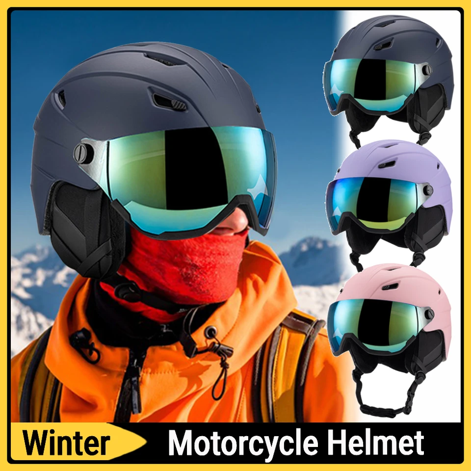 Motocyklová prilba zimná lyžiarska prilba s Goggles Bike Helma Ochranta EPS penová bezpečnostná prilba pre mužov pre mužov mládež mládež