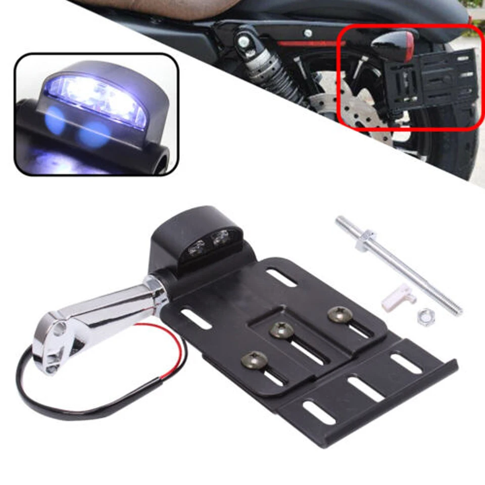 Motocyklová teleskopická skladačka LED bočná držiak na bočnú značku pre Harley Sportster XL 883 1200 2004-2016 2015 2014