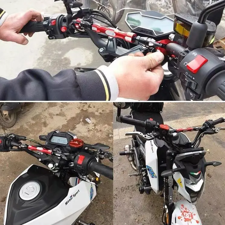 Motocyklová tyč. Vylepšená držiak mobilného telefónu 22 mm, 7/8 palca, posilnenie motocykla Gucci Vespa pre motocykel MBS