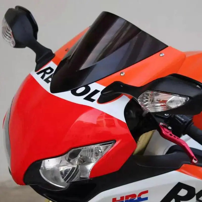 Motocyklové dvojité bublinové čelné sklo čelného skla na rok 2008 2009 2011 2011 Honda CBR1000RR CBR 1000RR CBR1000 CBR 1000 RR 09 Čierna