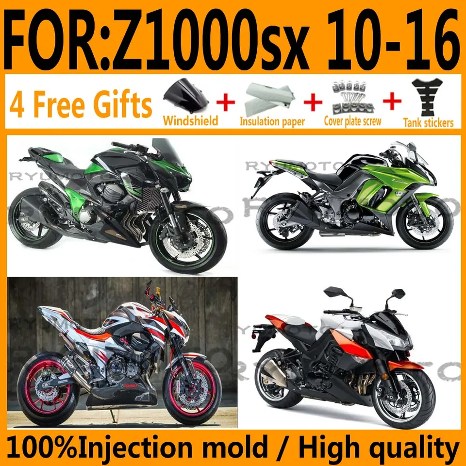 Motocyklové kapotáž pre Kawasaki Z1000SX 2010 2016 Z1000SX 2010 2016 ABS plastové vstrekovacie plesne