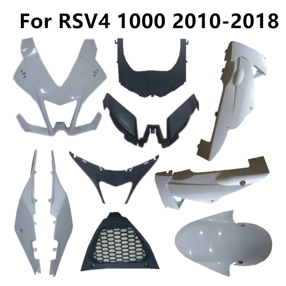 Motocyklové komponenty balenie ľavého doprava Cowling Quaring Abs Injekcia pre RSV4 2010-2012-2015-2018 Neoblelé plastové diely